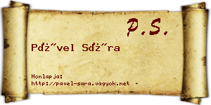 Pável Sára névjegykártya