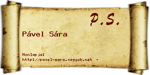 Pável Sára névjegykártya